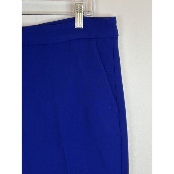J CREW Kate Straight Leg Bi-Stretch Pants Women 8 Royal Blue Ankle Chino Work - Picture 6 of 14